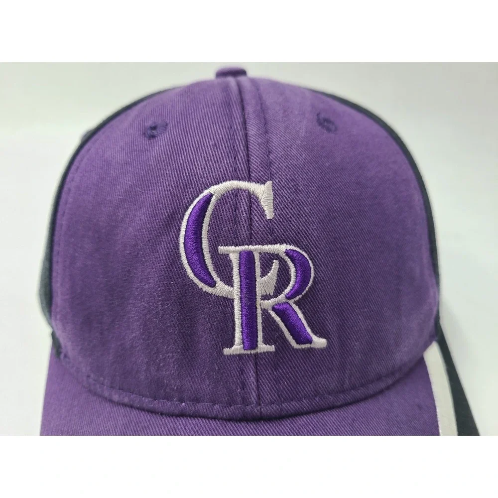 Kids Colorado Rockies 47 Brand Adjustable Hat Cap Cotton Boys‎ MLB Purple Black